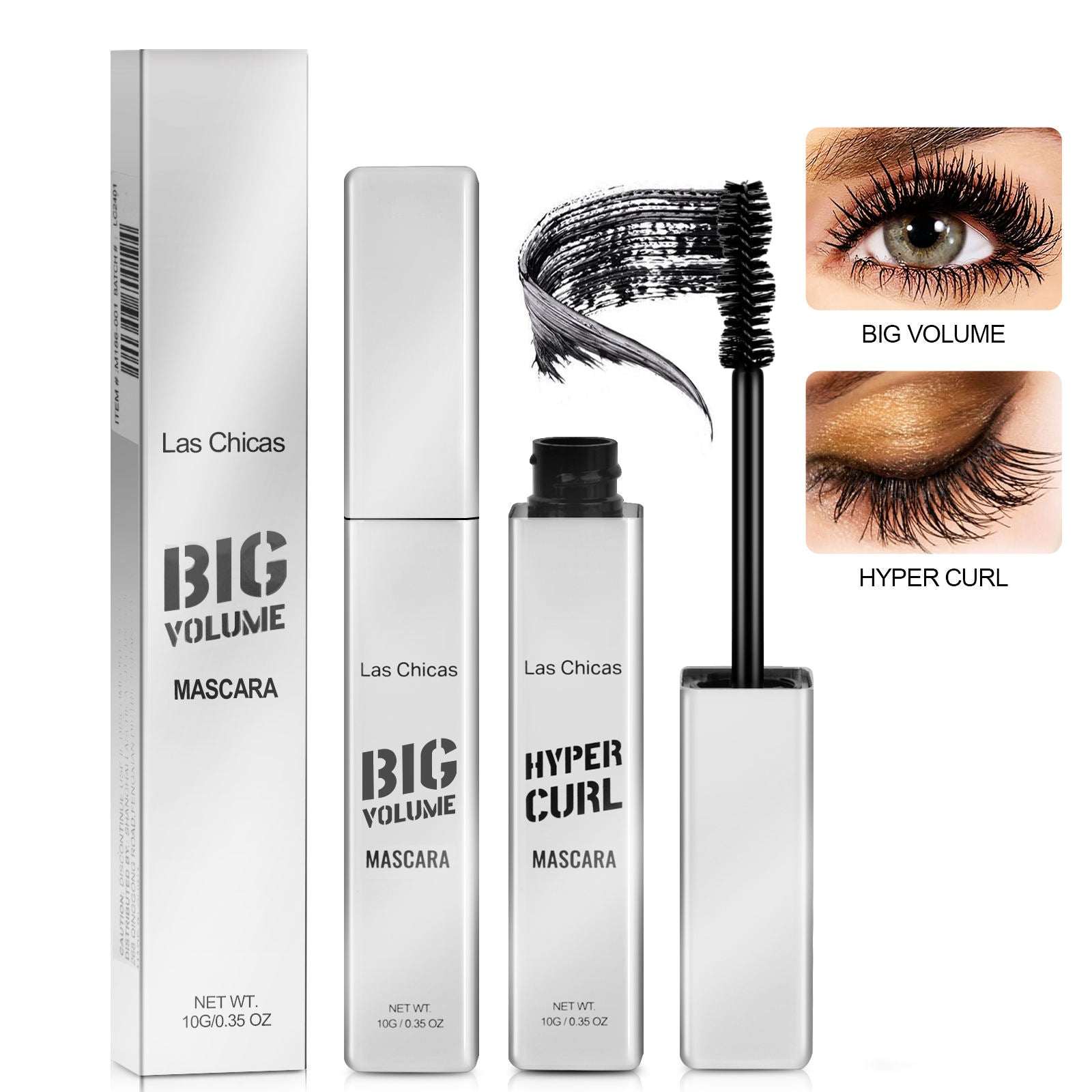 2pcs Las Chicas Waterproof Mascara