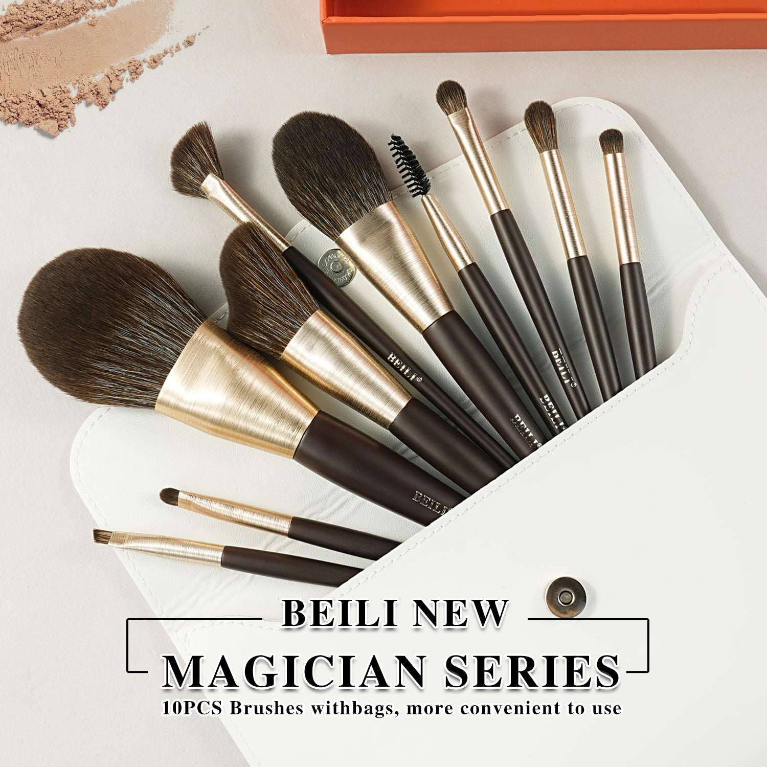 Baili 10pcs Rose Gold Tube rush Set
