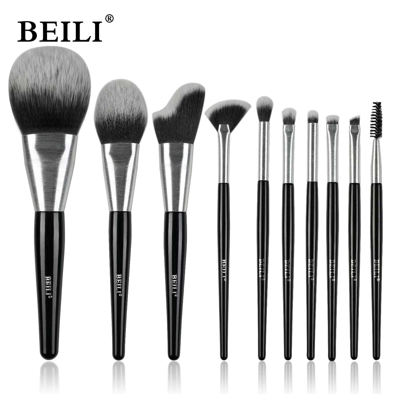 Baili 10pcs Rose Gold Tube rush Set