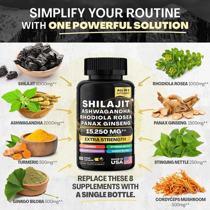 15-in-1 Sea Moss & 8-in-1 Shilajit Ashwagandha Bundle | Buy 1 Get 1 Free